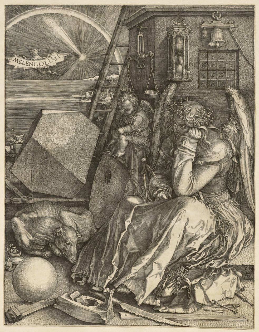 Melencolia I, 1514 av Albrecht Dürer