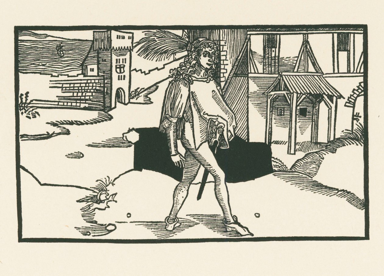 Phaedria, ca 1492-93 (träsnitt) av Albrecht Dürer or Duerer