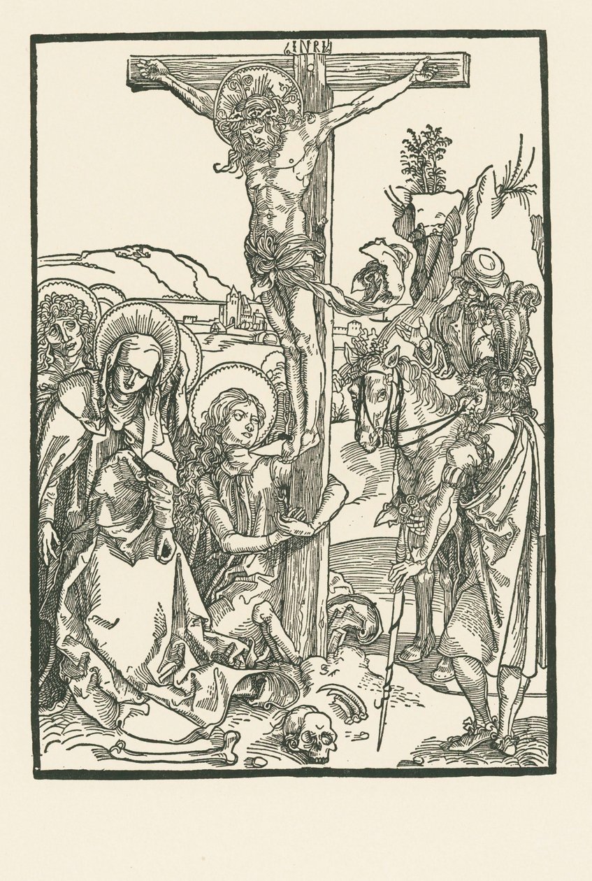 Korsfästelsen, ca 1500 (träsnitt) av Albrecht Dürer or Duerer