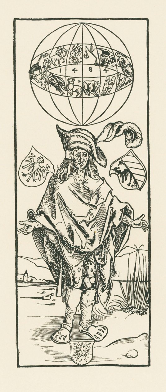 Den syfilitiska. 1496 (träsnitt) av Albrecht Dürer or Duerer
