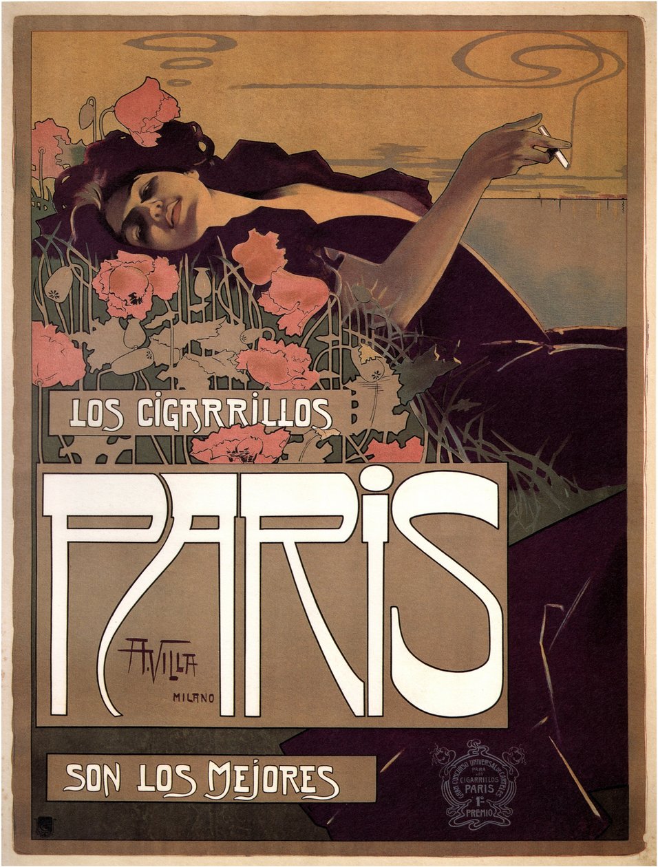 Cigaretter Paris, 1901 av Aleardo Villa