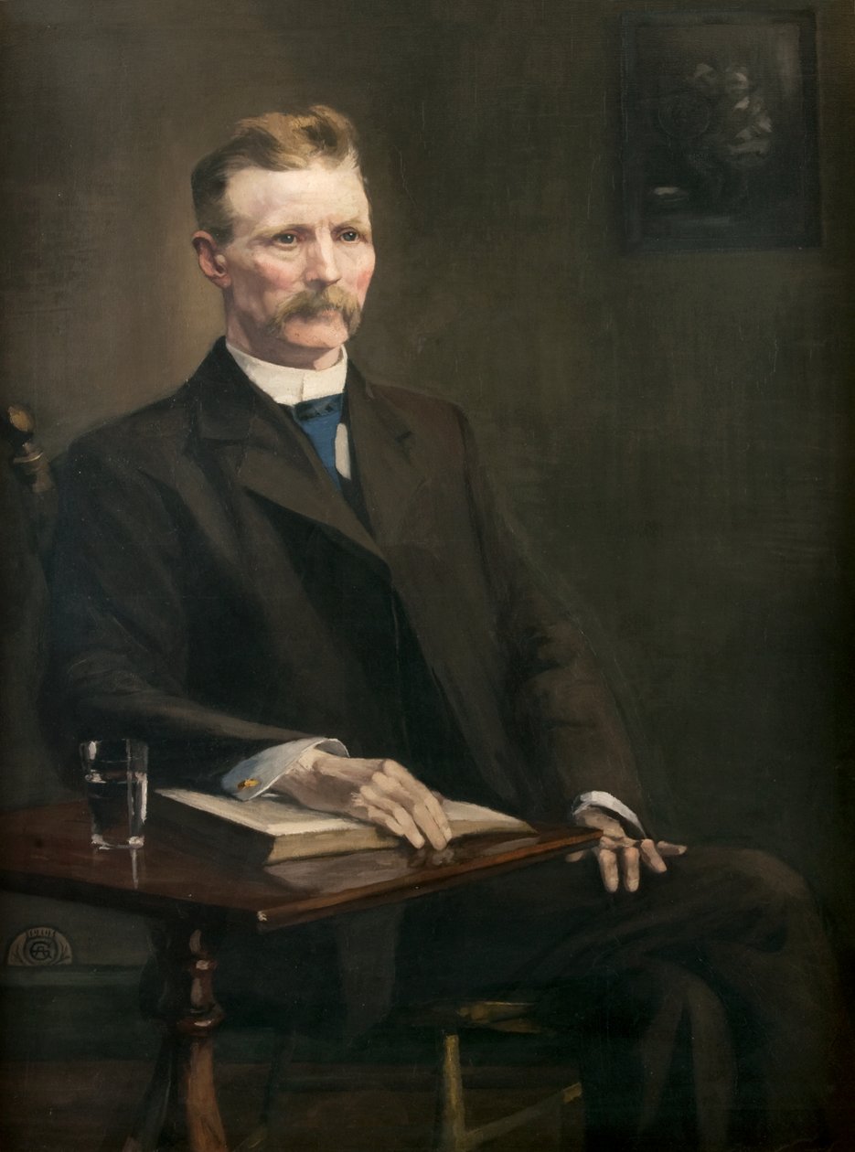 Robert Stirton, JP (1849-1917) (olja på duk) av Alec Grieve