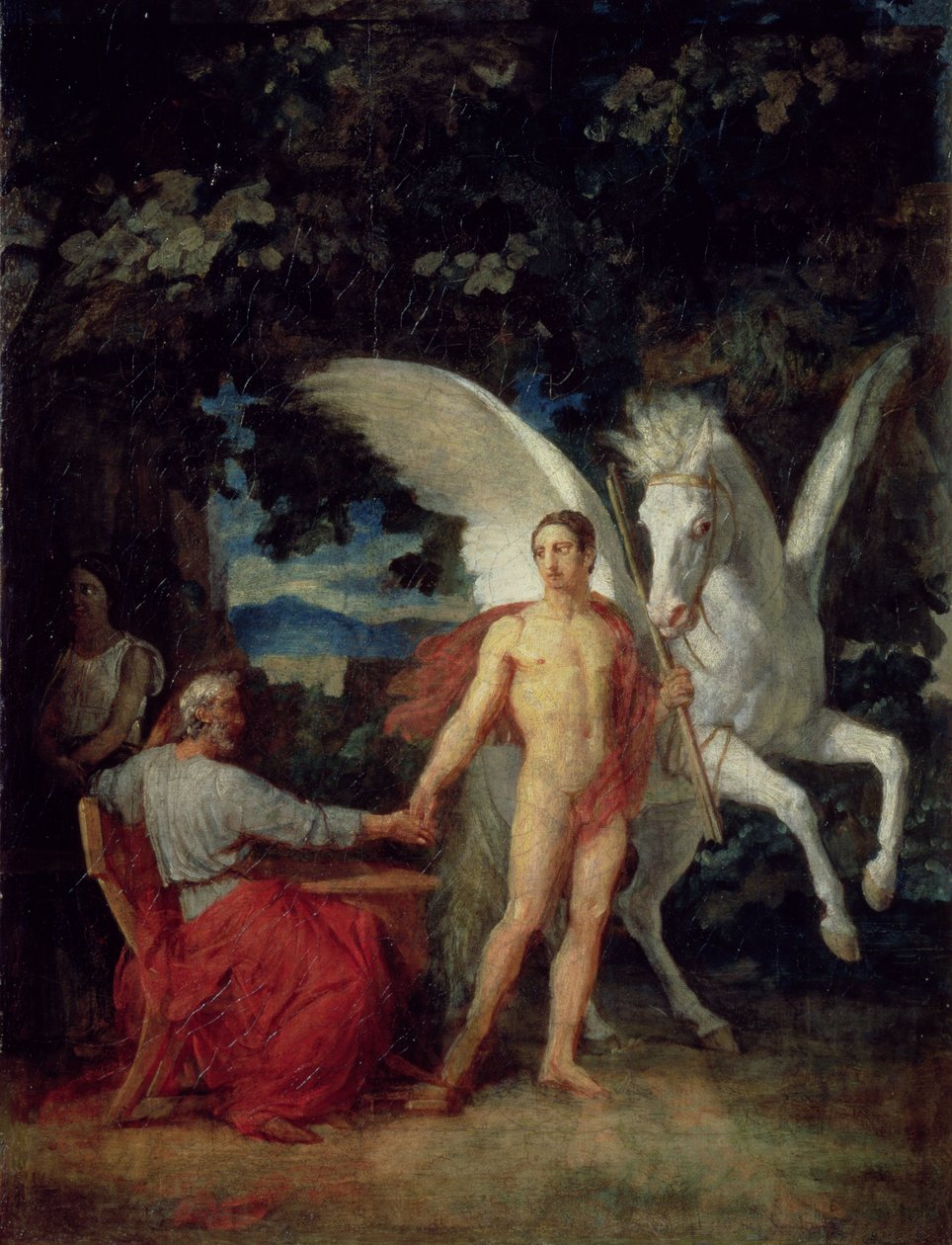 Bellerophon som går iväg för att slåss mot chimären, 1829 av Aleksandr Andreevich Ivanov