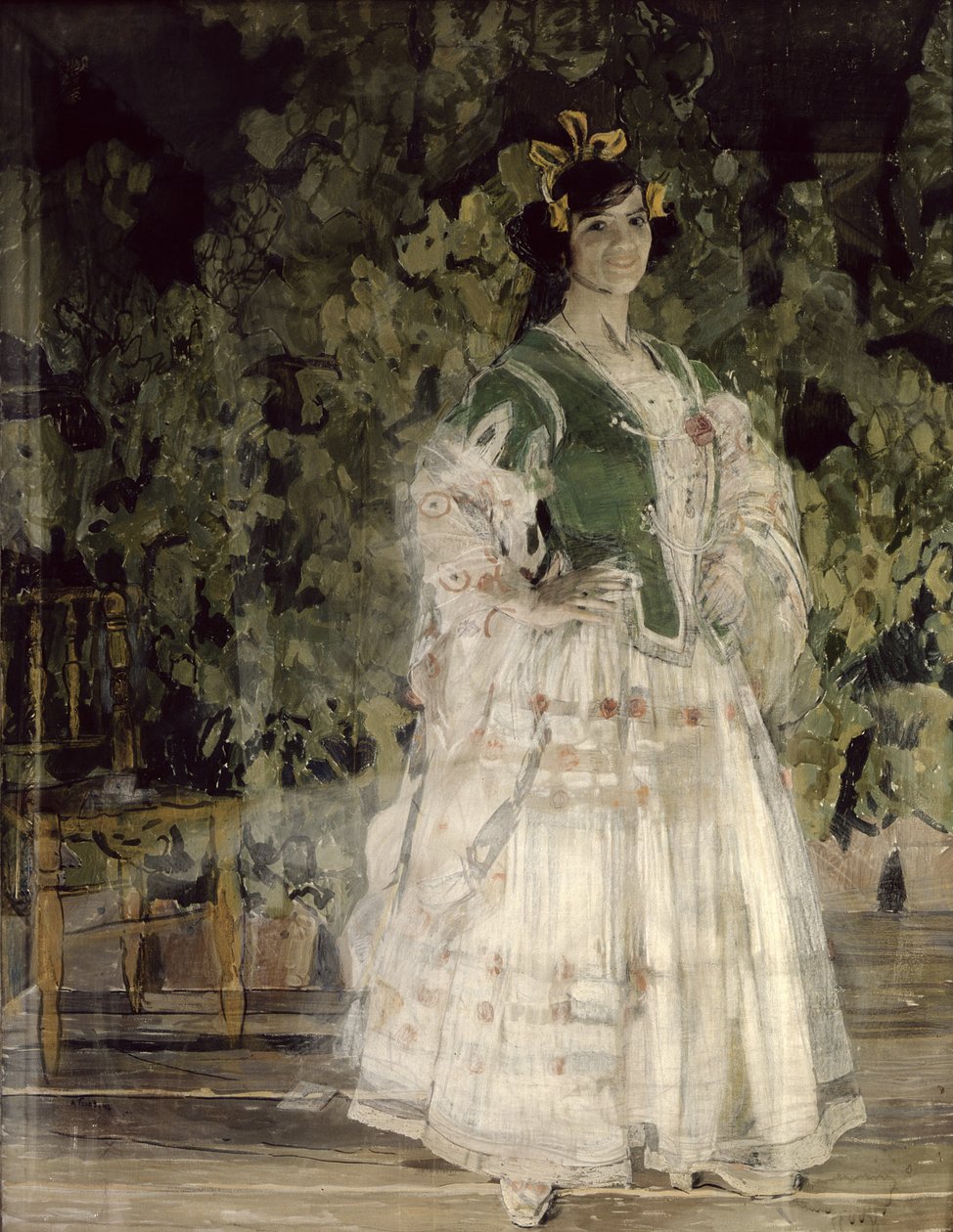 Porträtt av Maria Kusnetsova-Benois som Carmen, 1908 (tempera och pastell på duk) av Aleksandr Jakovlevic Golovin
