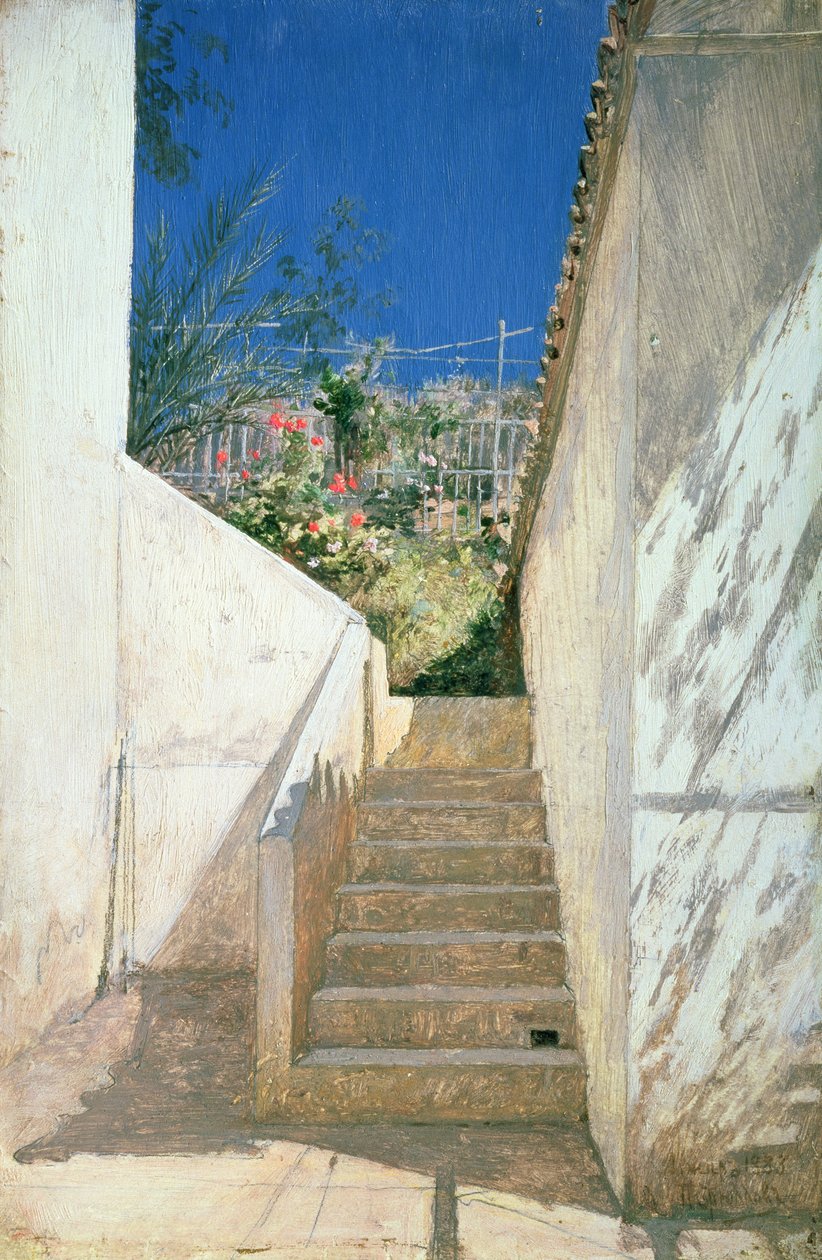 Steps in a Garden, Algeriet, 1883 av Aleksandr Pavlovich Bryullov