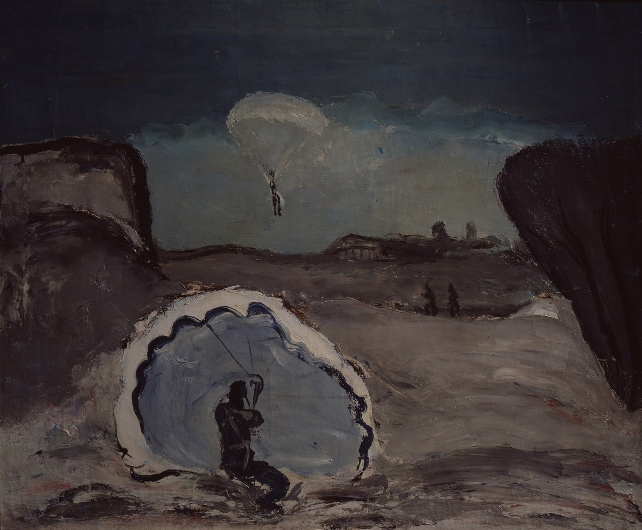 En fallskärmshoppare, 1932 av Aleksandr Davidovic Drevin
