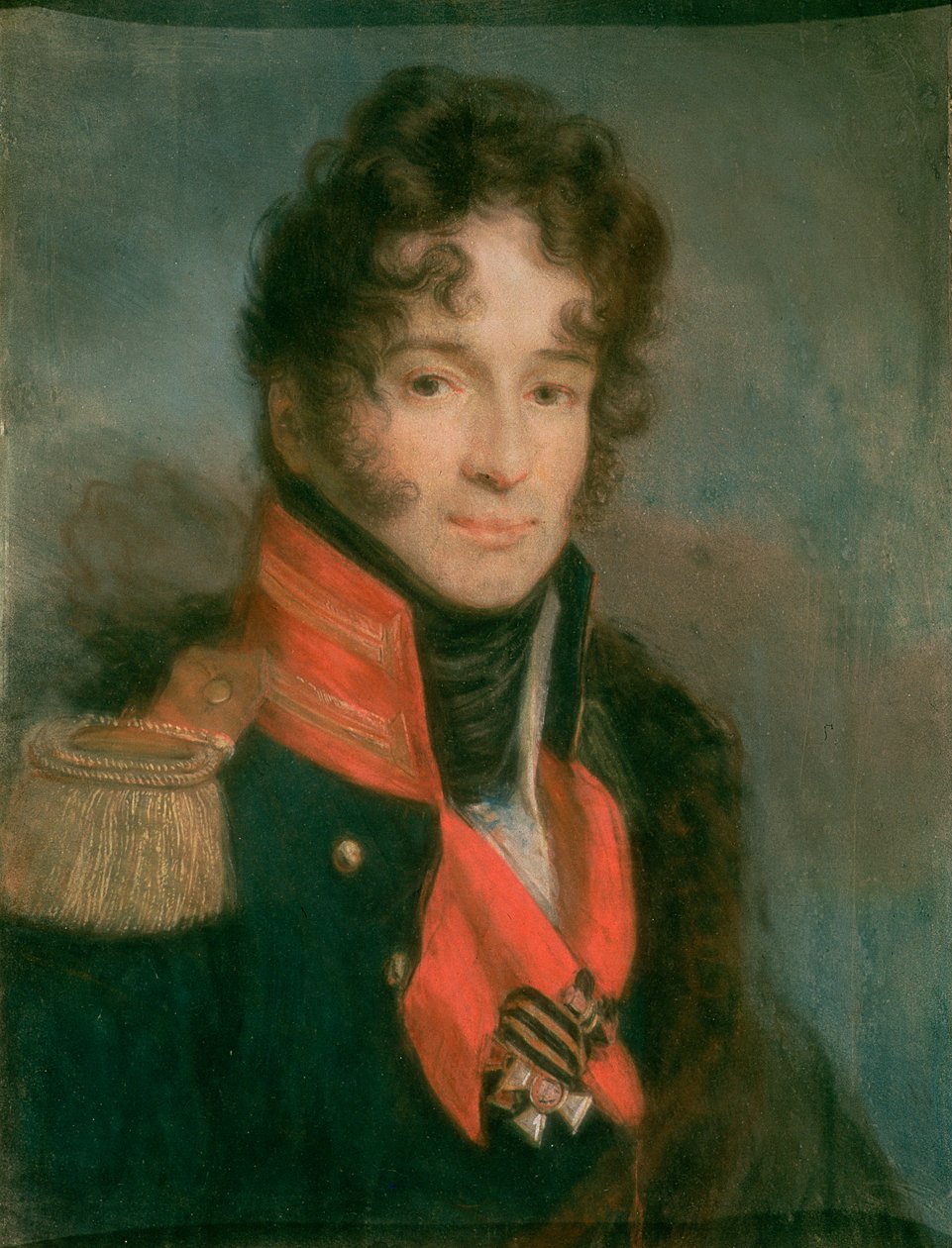 Porträtt av Pyotr Alexandrovich Chicherin (1778-1845), 1809-12 (pastell på pergament) av Aleksei Gavrilovich Venetsianov