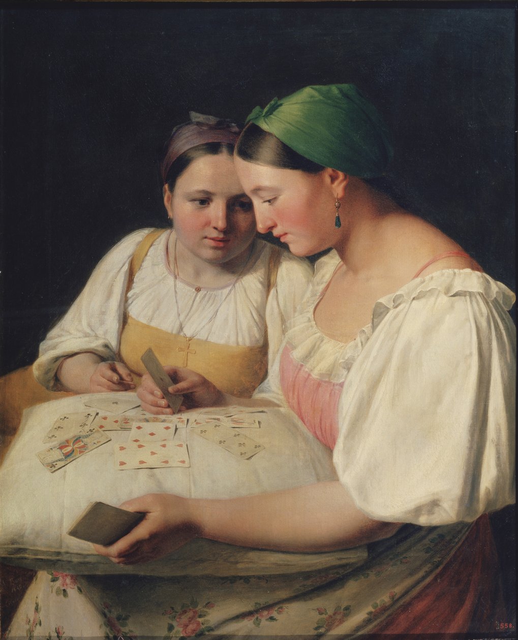 Spådom, 1842 av Aleksei Gavrilovich Venetsianov