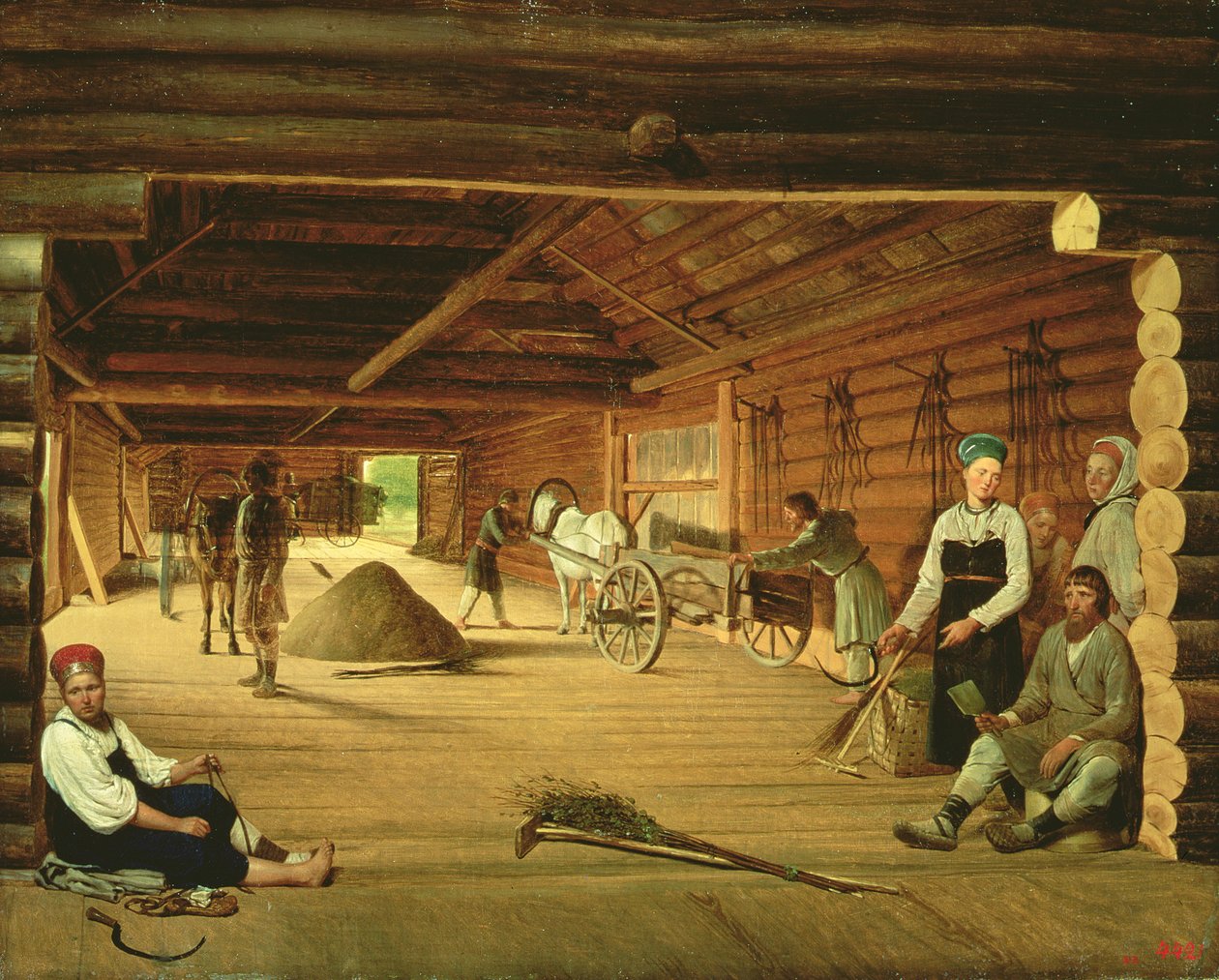 Tröskplatsen, 1821 av Aleksei Gavrilovich Venetsianov