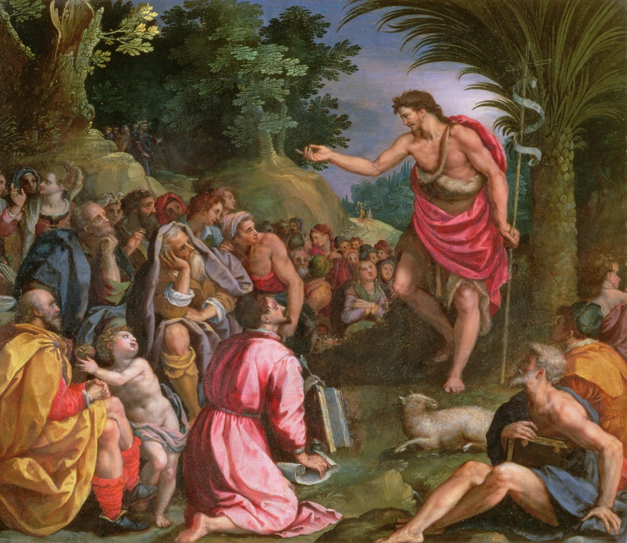 Johannes Döparen predikar av Alessandro Allori