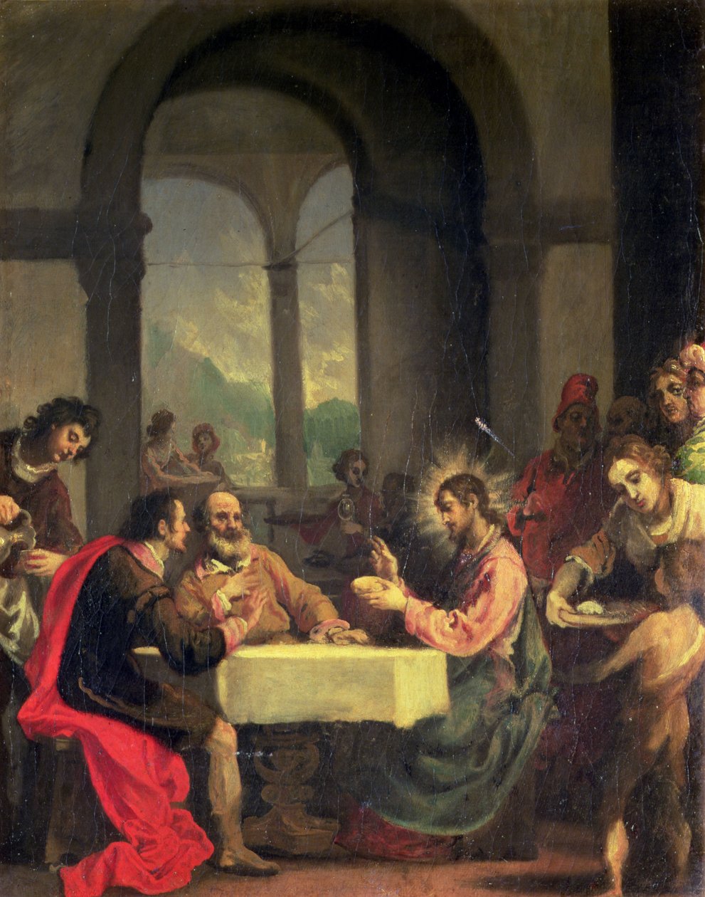 Nattvarden i Emmaus, c.1600-05 av Alessandro Allori