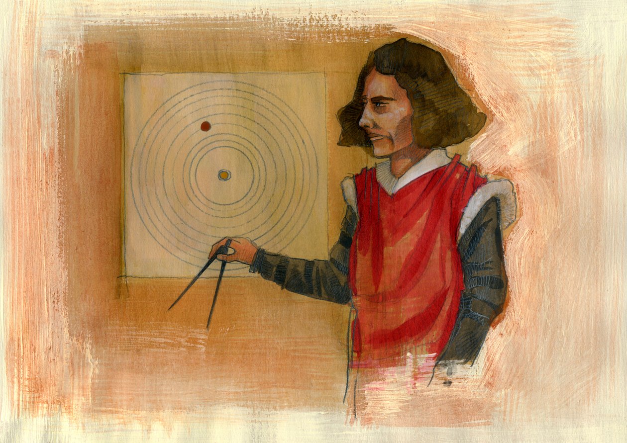 Porträtt av Nicolas Copernicus ((Nicolaus Copernicus av Alessandro Lonati