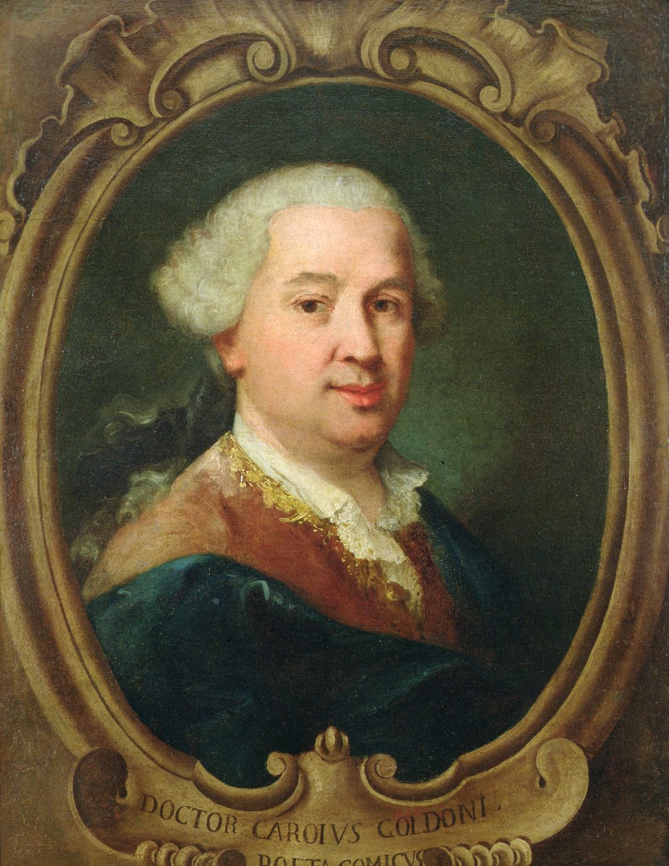 Porträtt av Carlo Goldoni (1707-93) av Alessandro Longhi