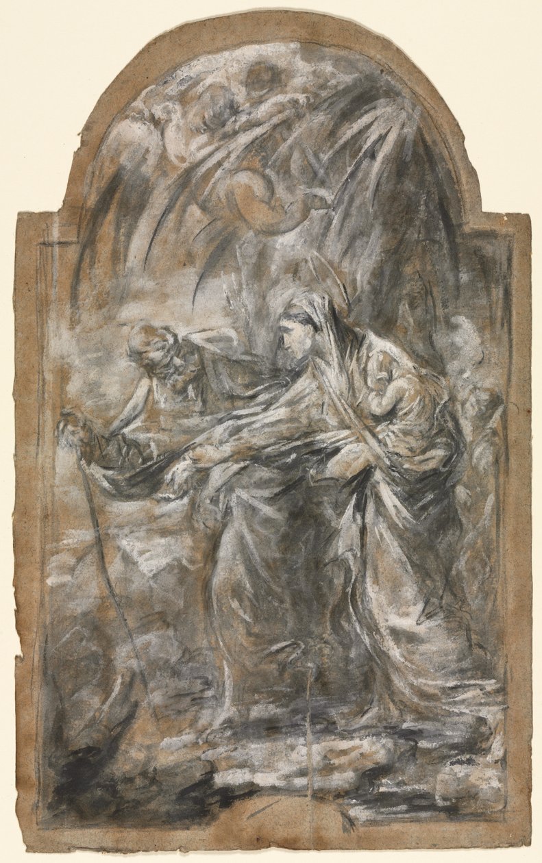 Flyg till Egypten, 1740-talet. av Alessandro Magnasco