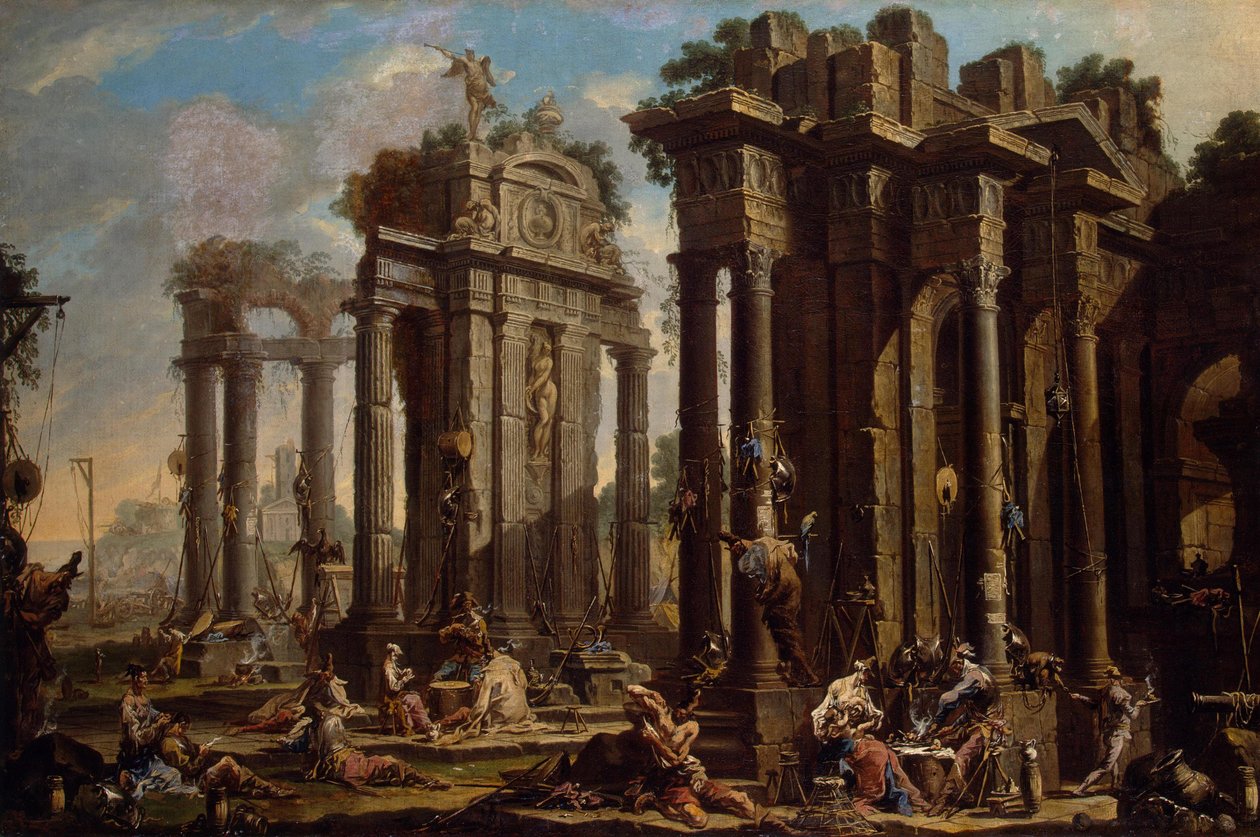 Stopp av Brigands av Alessandro Magnasco