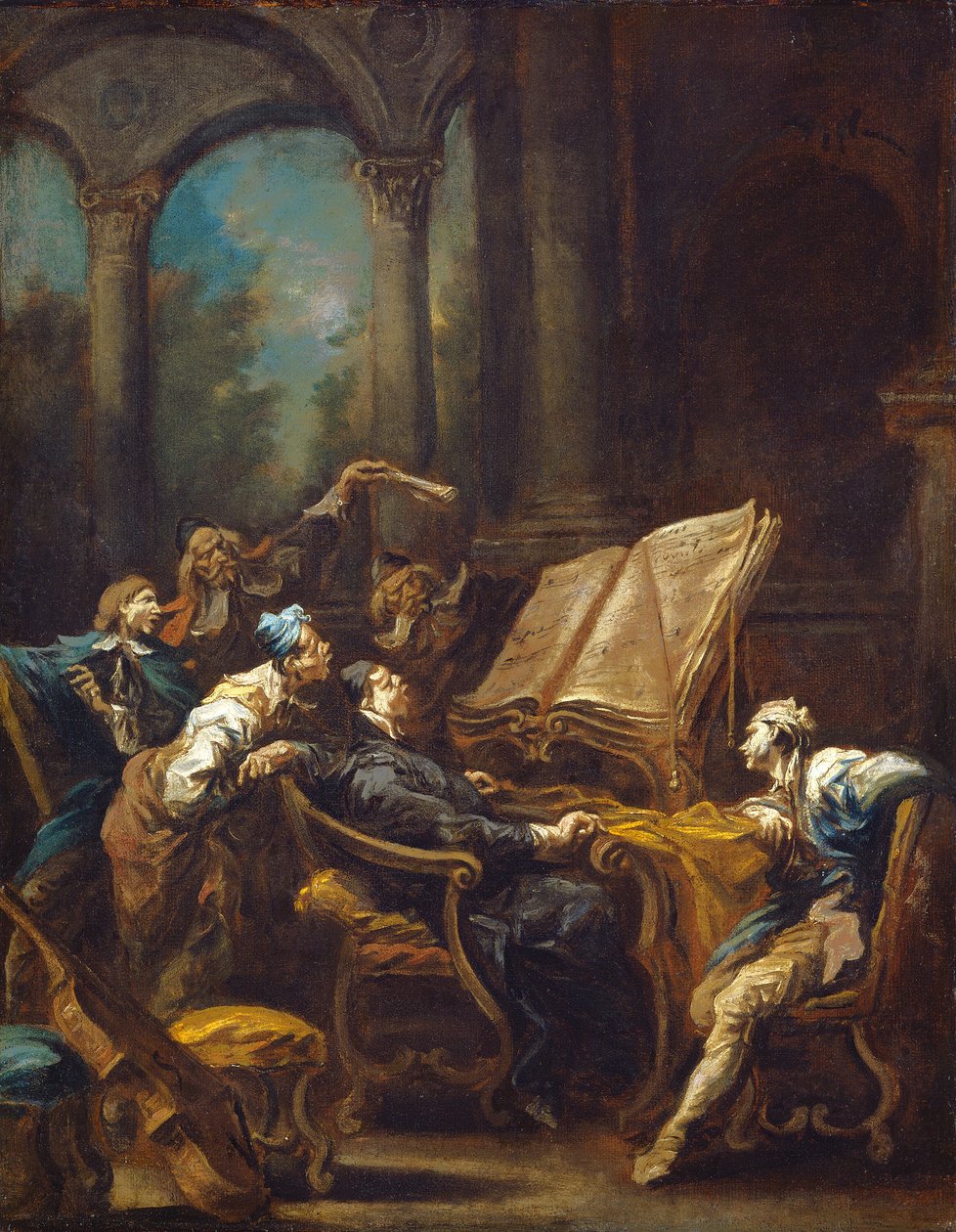 Koristerna, ca. 17401745. av Alessandro Magnasco
