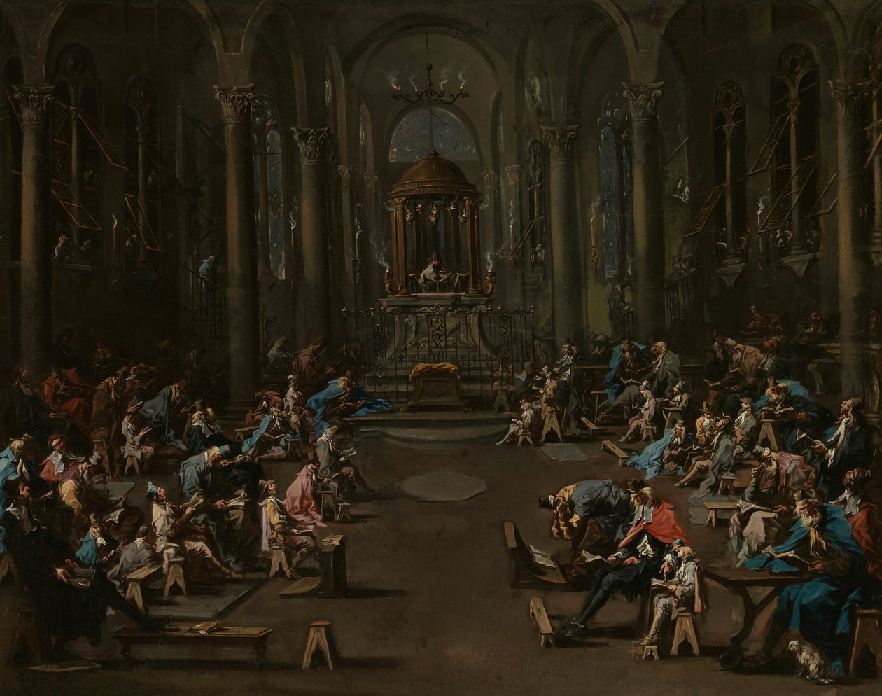 Synagogan, 172535. av Alessandro Magnasco