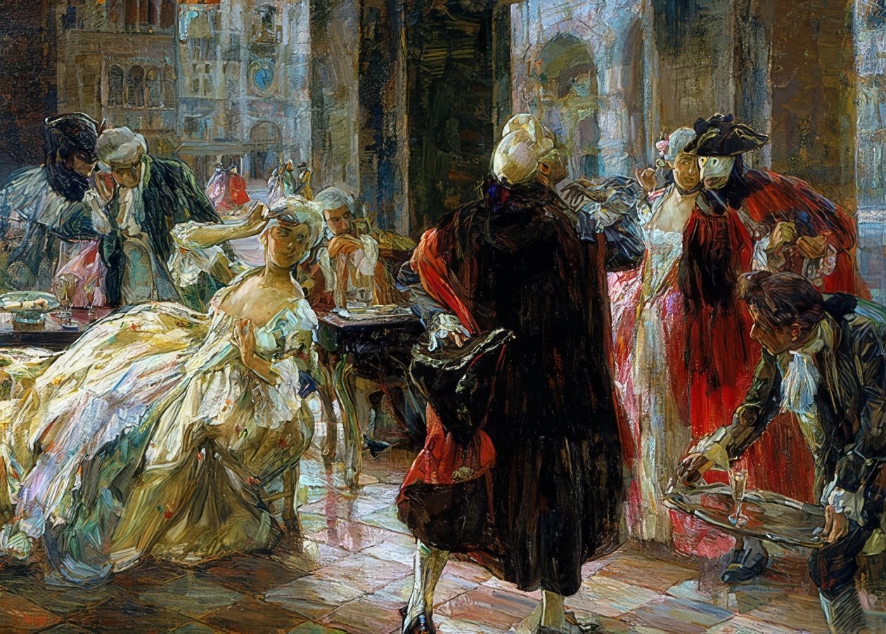 Café Florian på 1700-talet av Alessandro Milesi