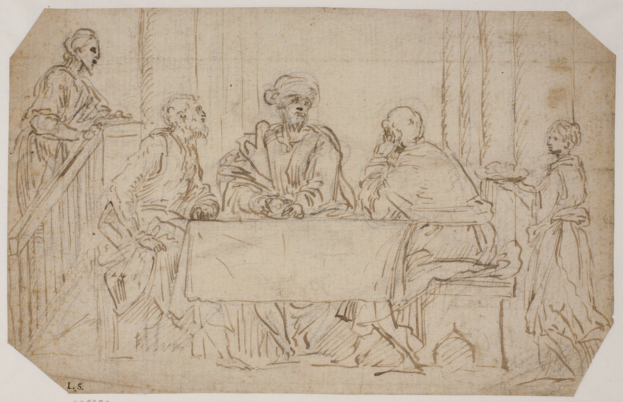 Nattvarden i Emmaus av Alessandro Moretto