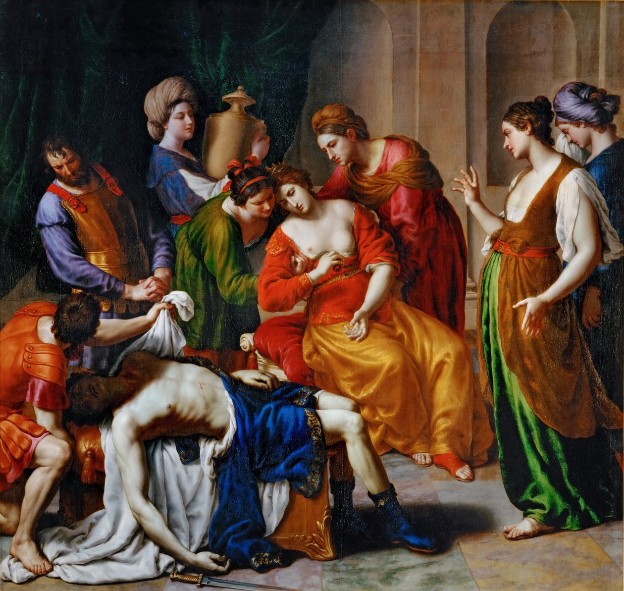 Kleopatras död av Alessandro Turchi