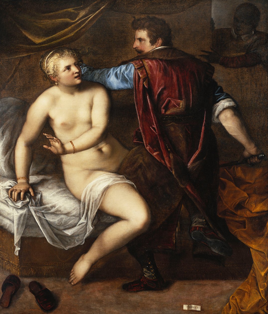 Våldtekten av Lucretia, av Alessandro Varotari