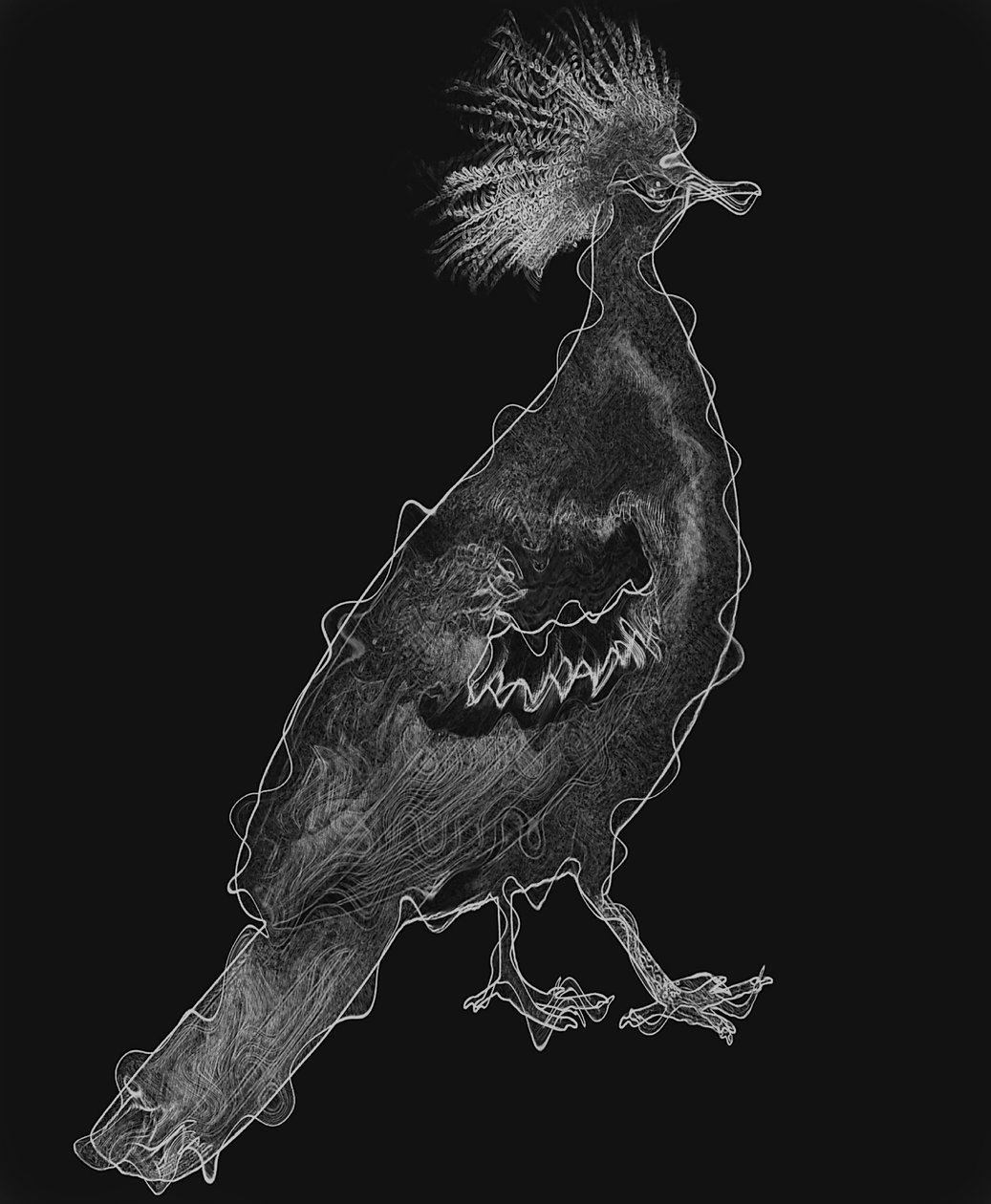 Bird IV, 2020 (blandade media) av Alex Caminker