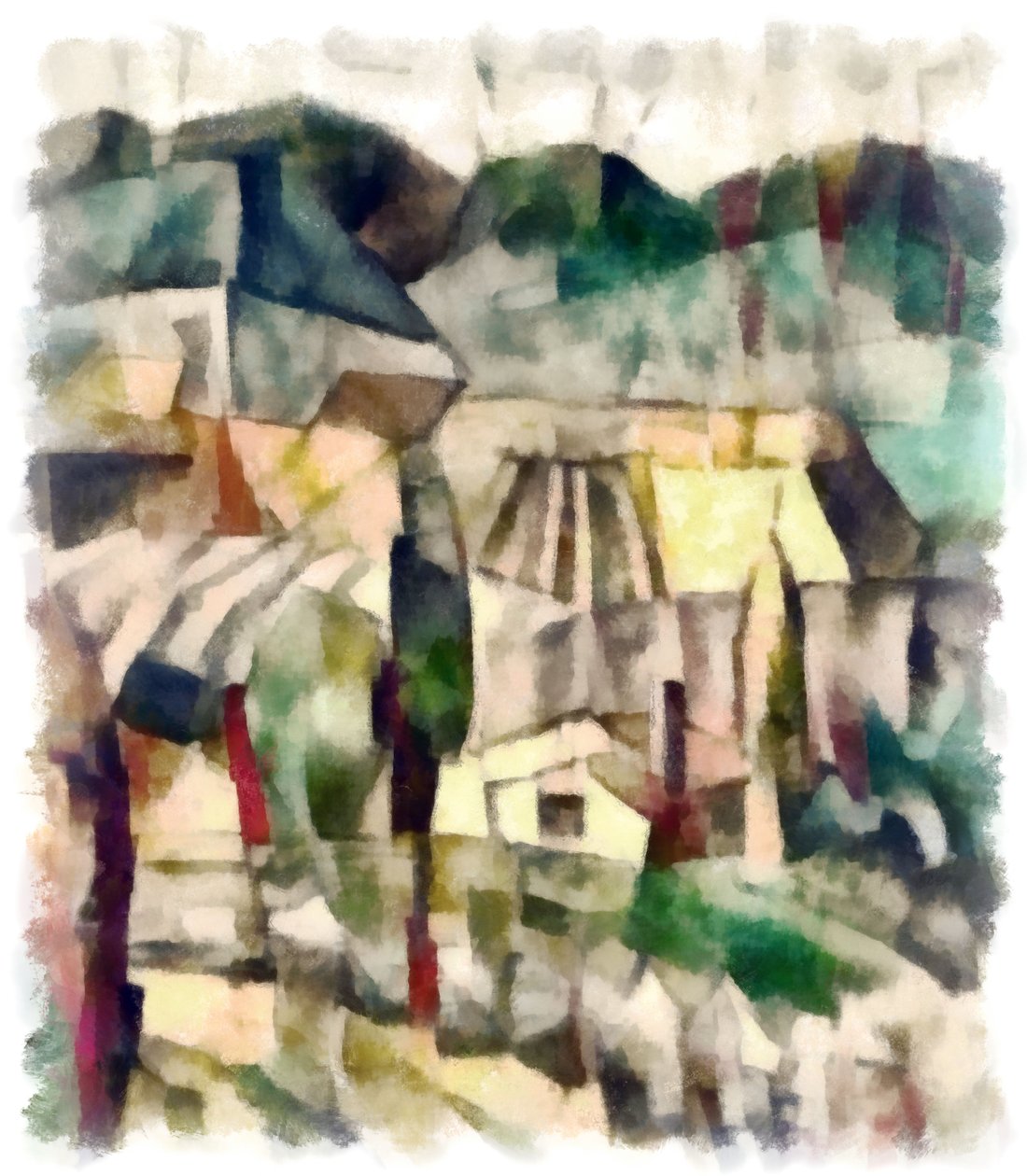Visa (grön) #28,2016, av Alex Caminker