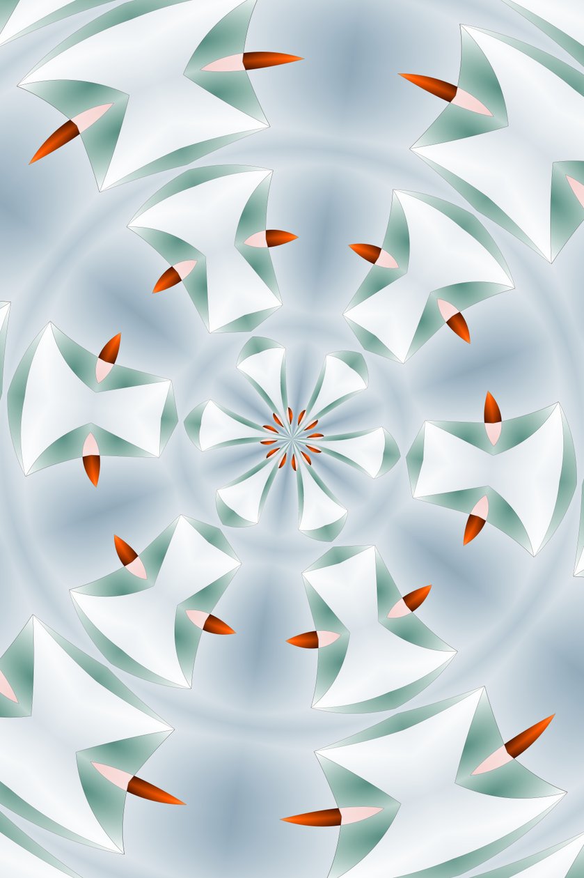 arabesque #15,2019,(blandade media) av Alex Caminker