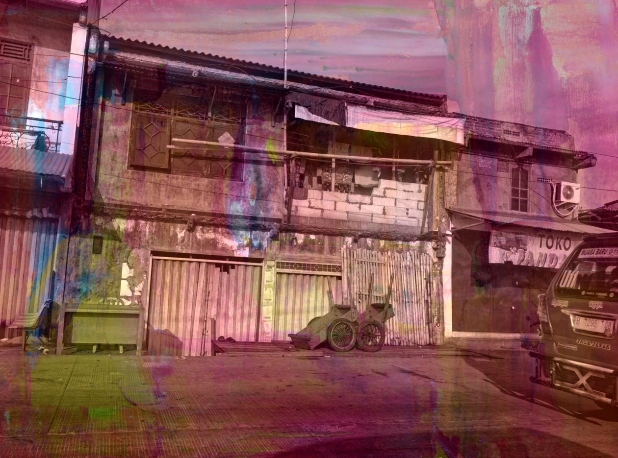 dagtid, 2019, (collage) av Alex Caminker