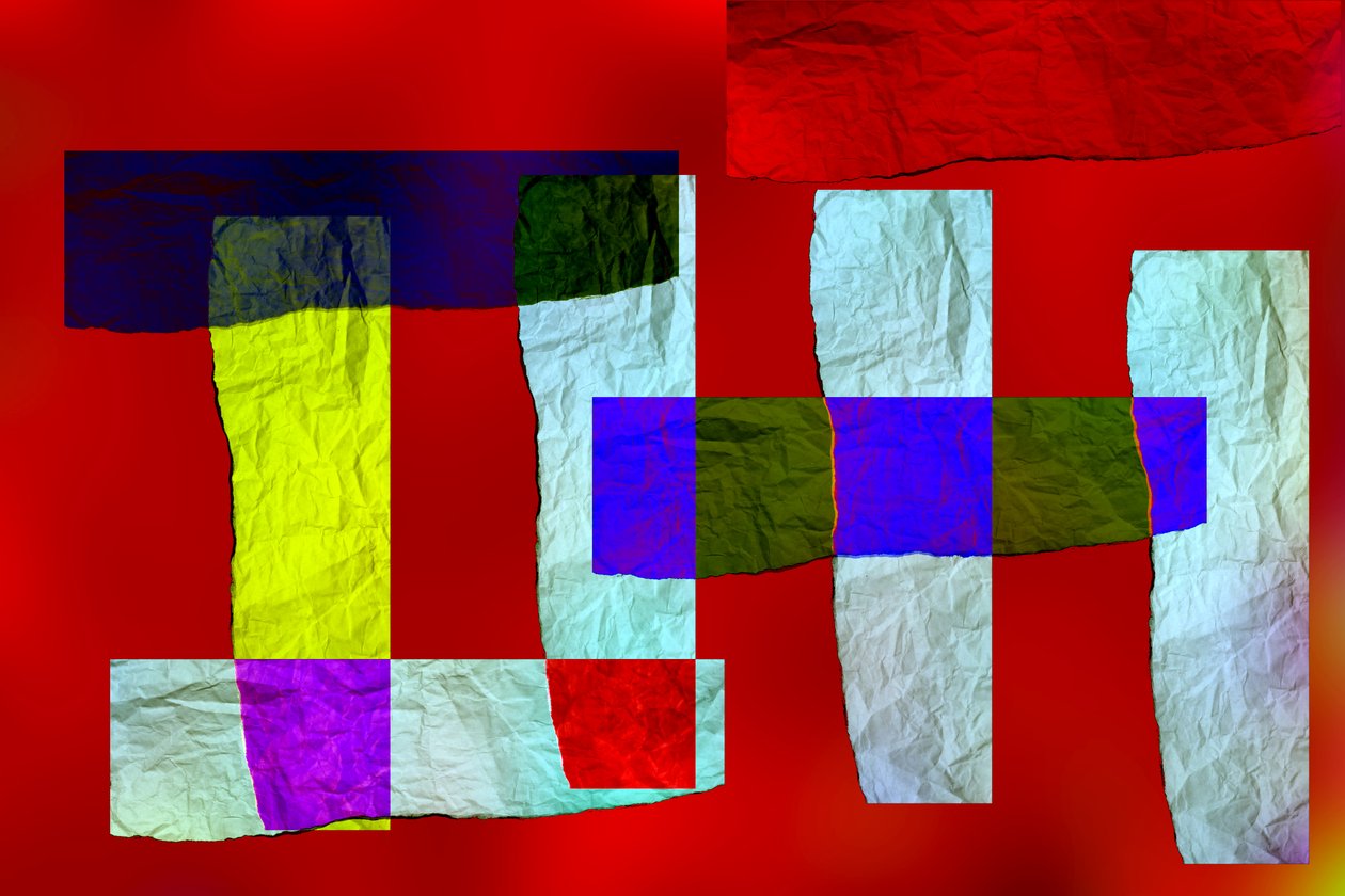 etude #10,2019,(blandade media) av Alex Caminker