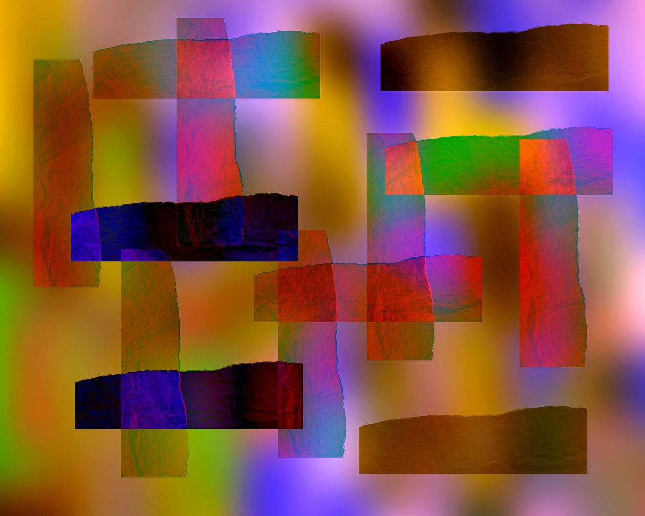 etude #11,2019,(blandade media) av Alex Caminker