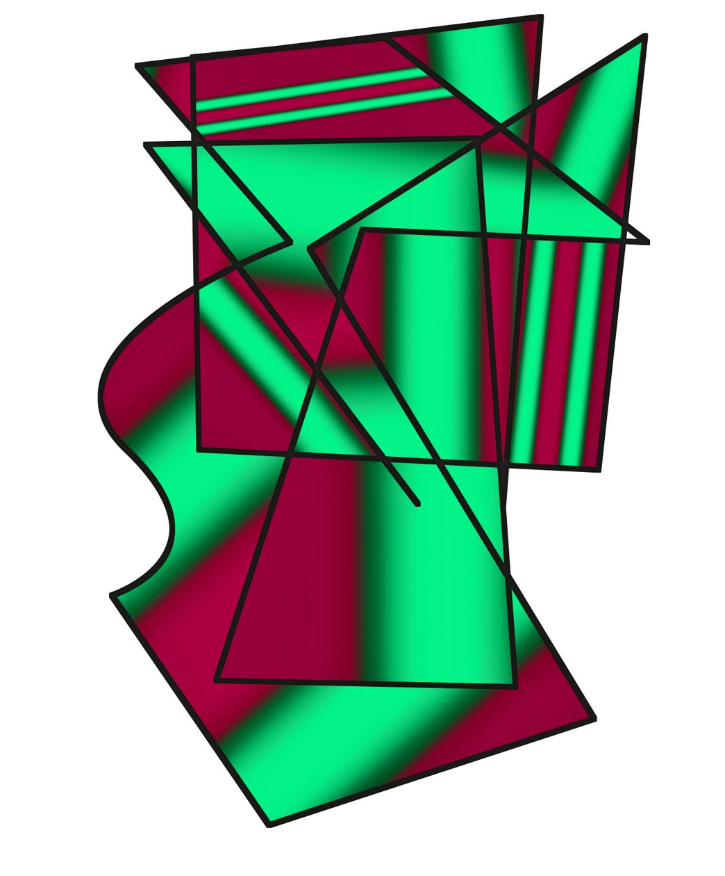 dold kommunikation, 2019, (gradient) av Alex Caminker