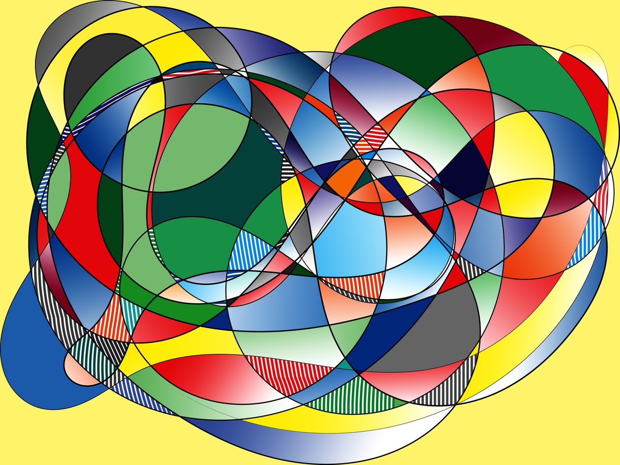 livsform, 2019, (gadient) av Alex Caminker