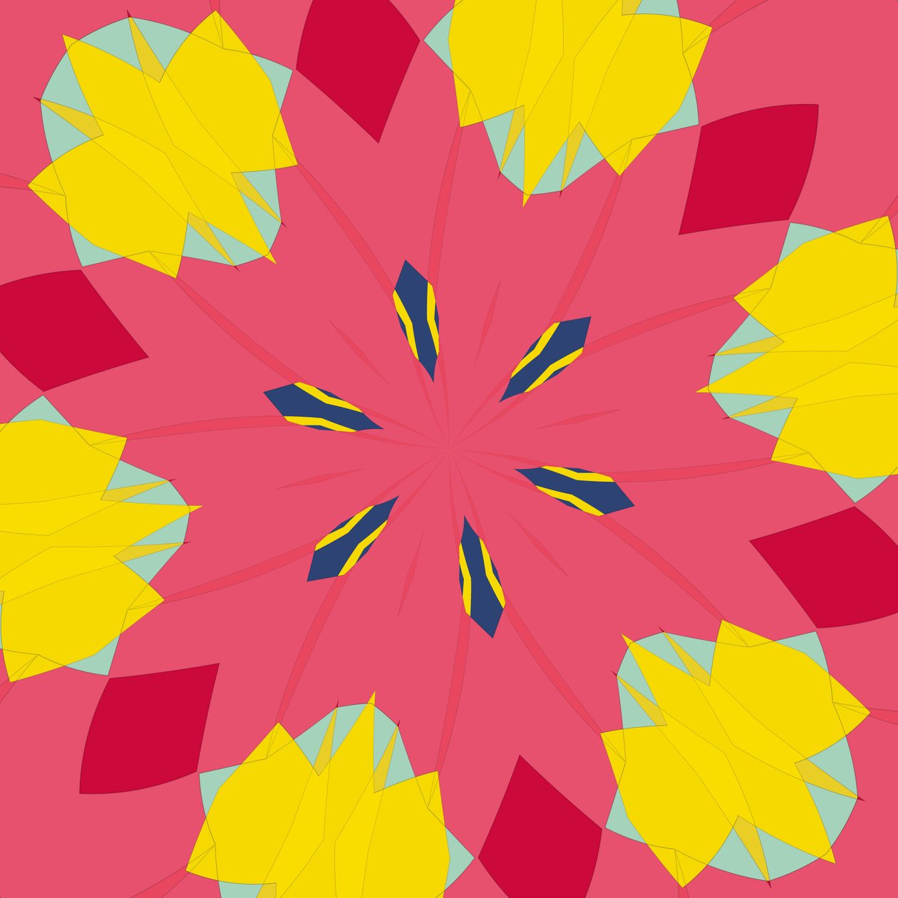 symmetri #44,2019,(blandade media) av Alex Caminker