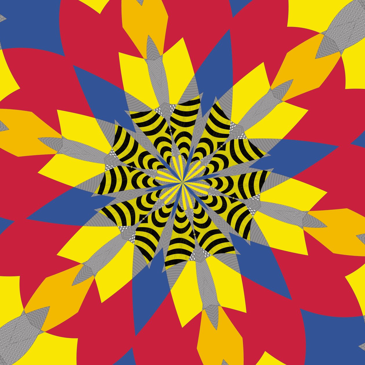 symmetri #6,2019,(blandade media) av Alex Caminker