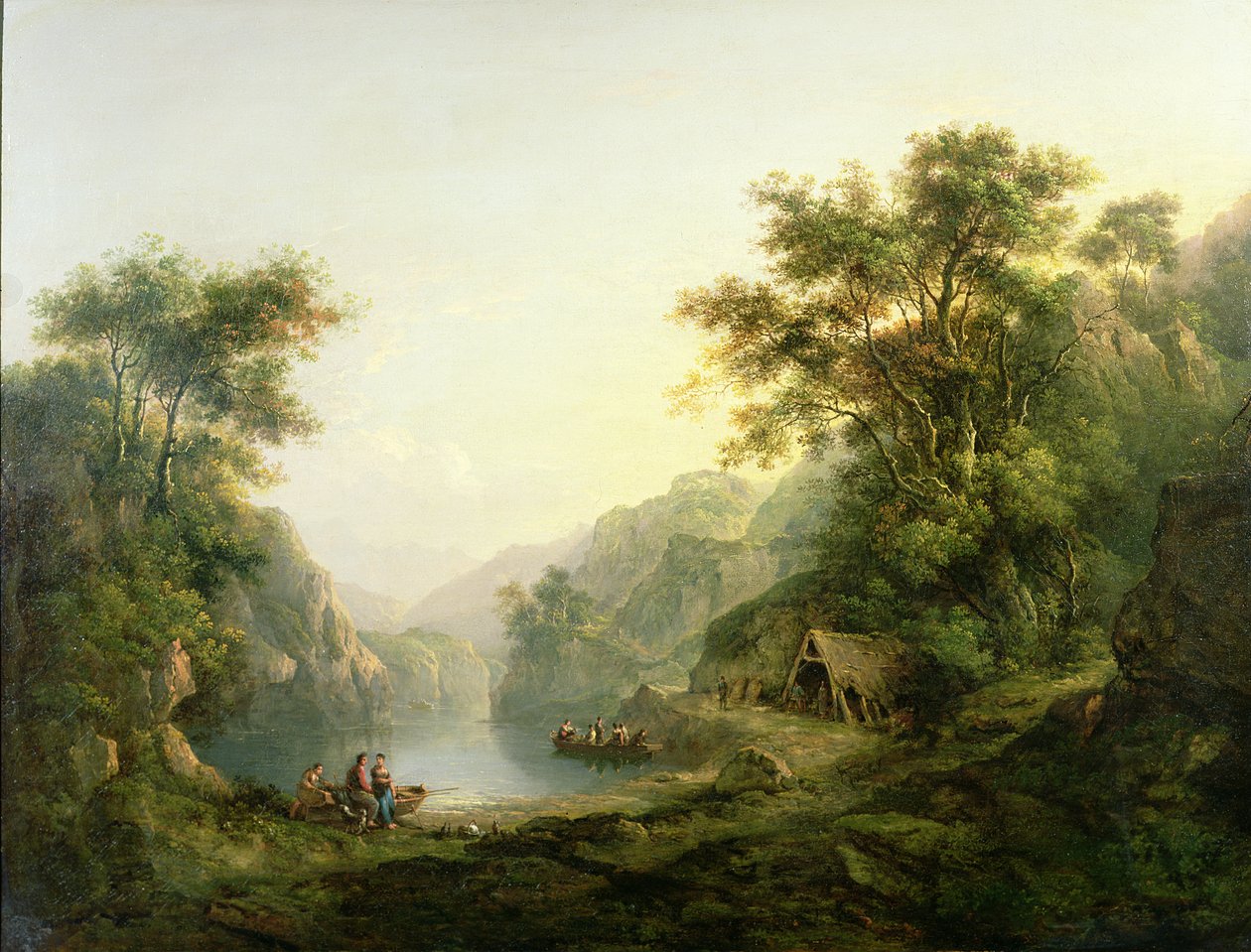 Fiskefesten, Loch Katrine, Skottland av Alexander Nasmyth