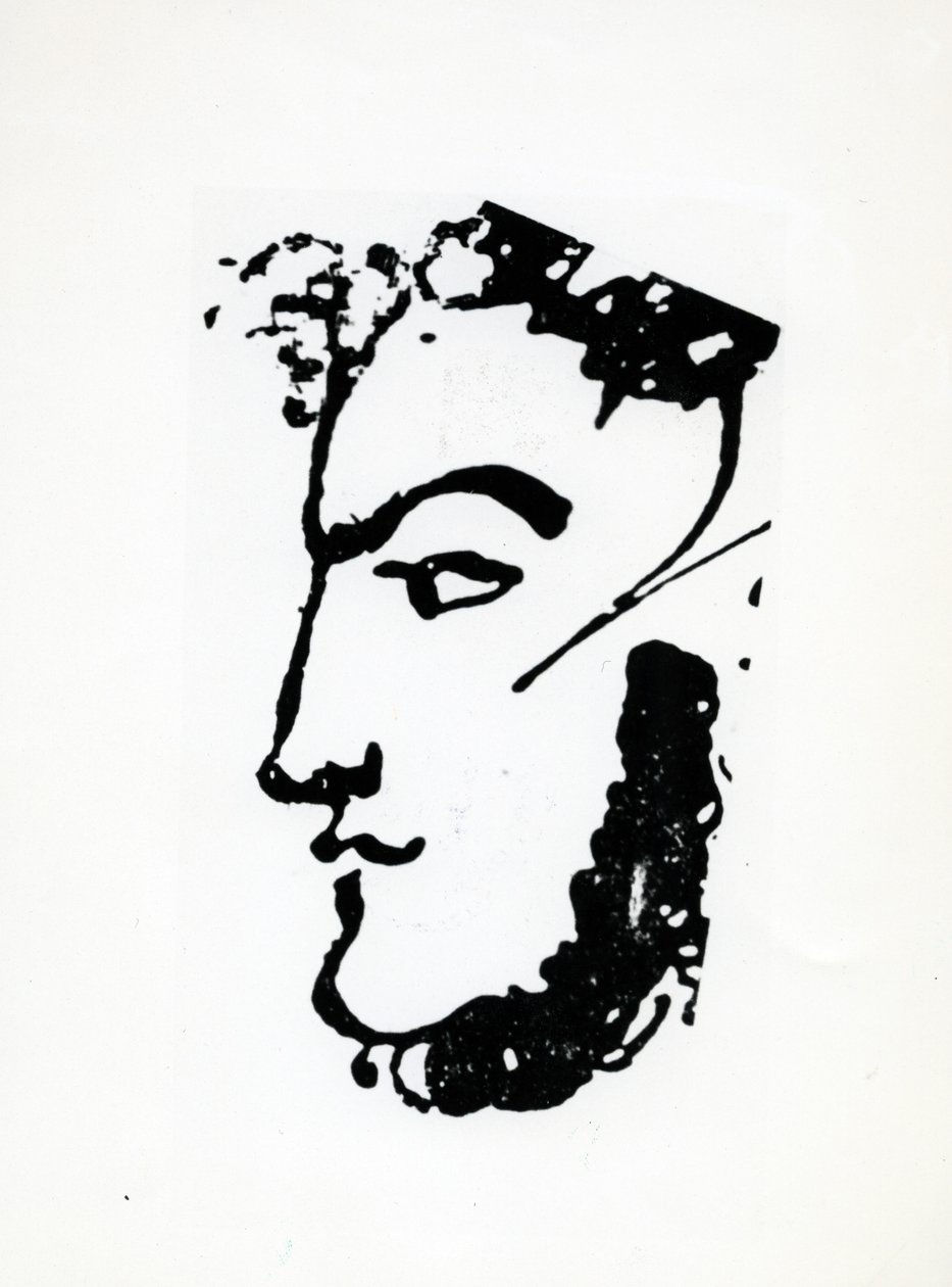 Porträtt av Adam Mickiewicz, ca 1830 (penna och bläck på papper) av Alexander Pushkin