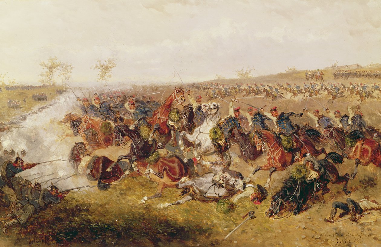 Slaget vid Schweinschaedel, 29 juli 1866 av Alexander von Bensa