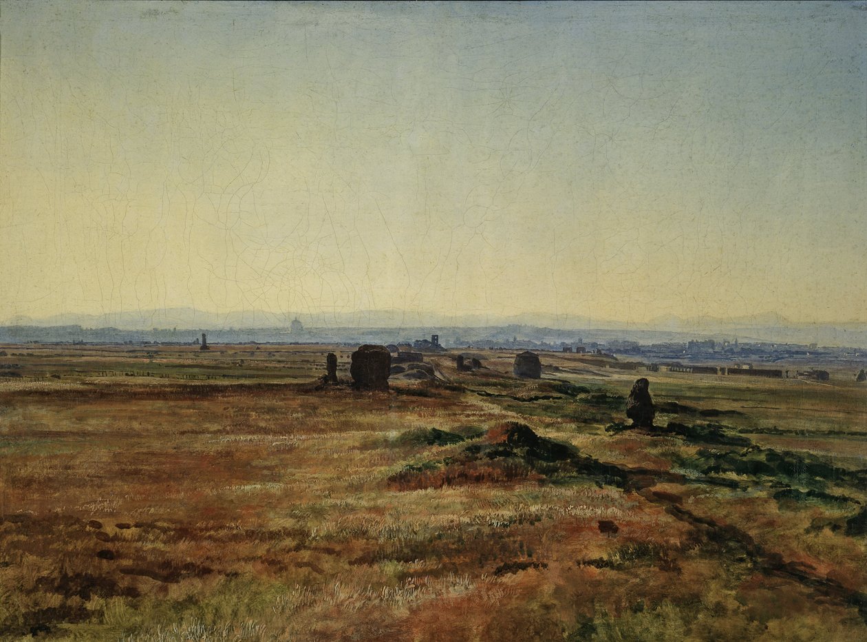 Via Appia vid solnedgången av Alexander Andreyevich Ivanov