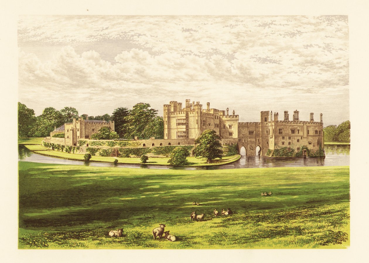 Leeds Castle, Kent, England. av Alexander Francis (after) Lydon