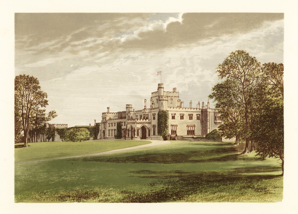 Moreton Hall, Cheshire, England. av Alexander Francis (after) Lydon