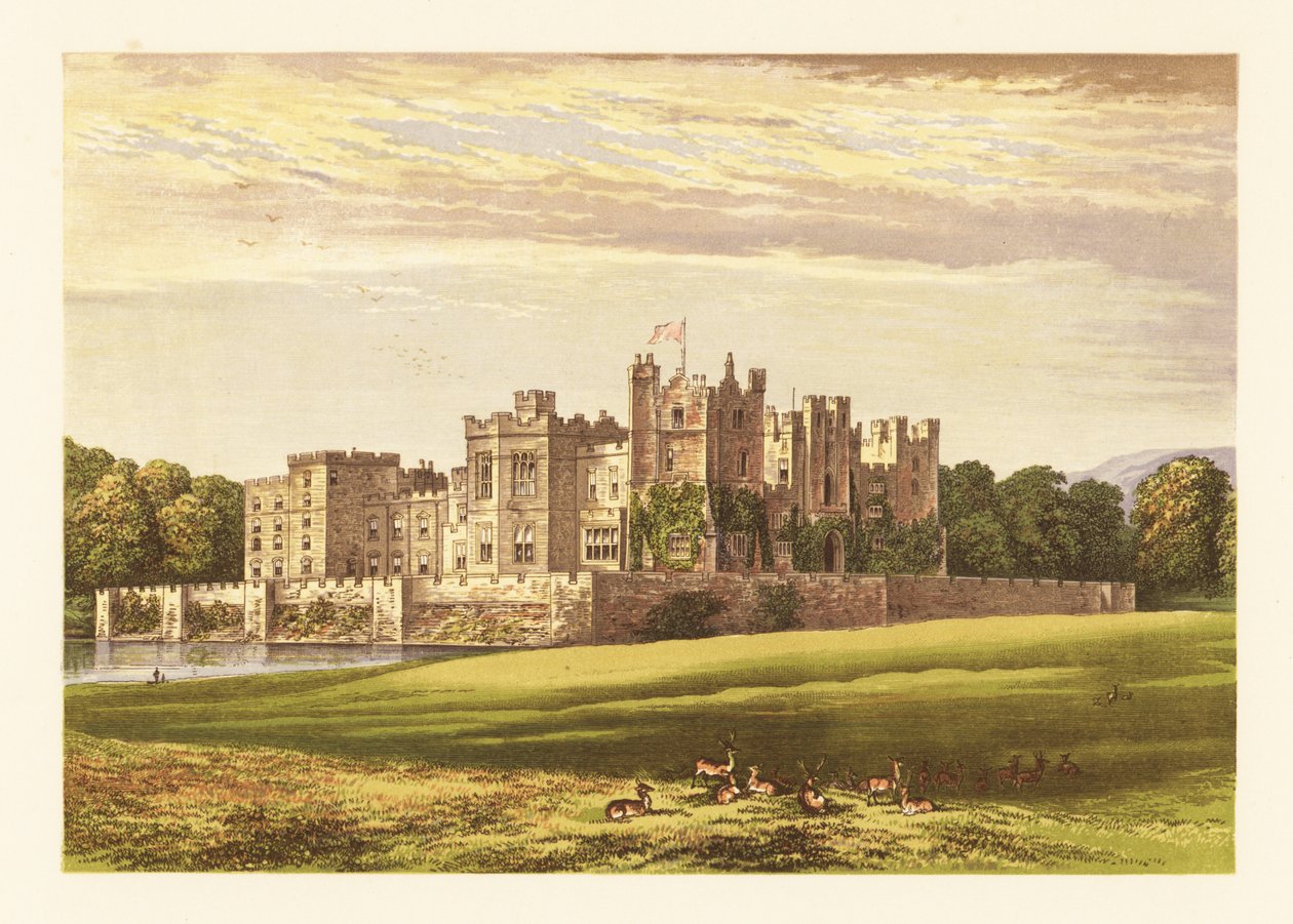 Raby Castle, Durham, England. av Alexander Francis (after) Lydon