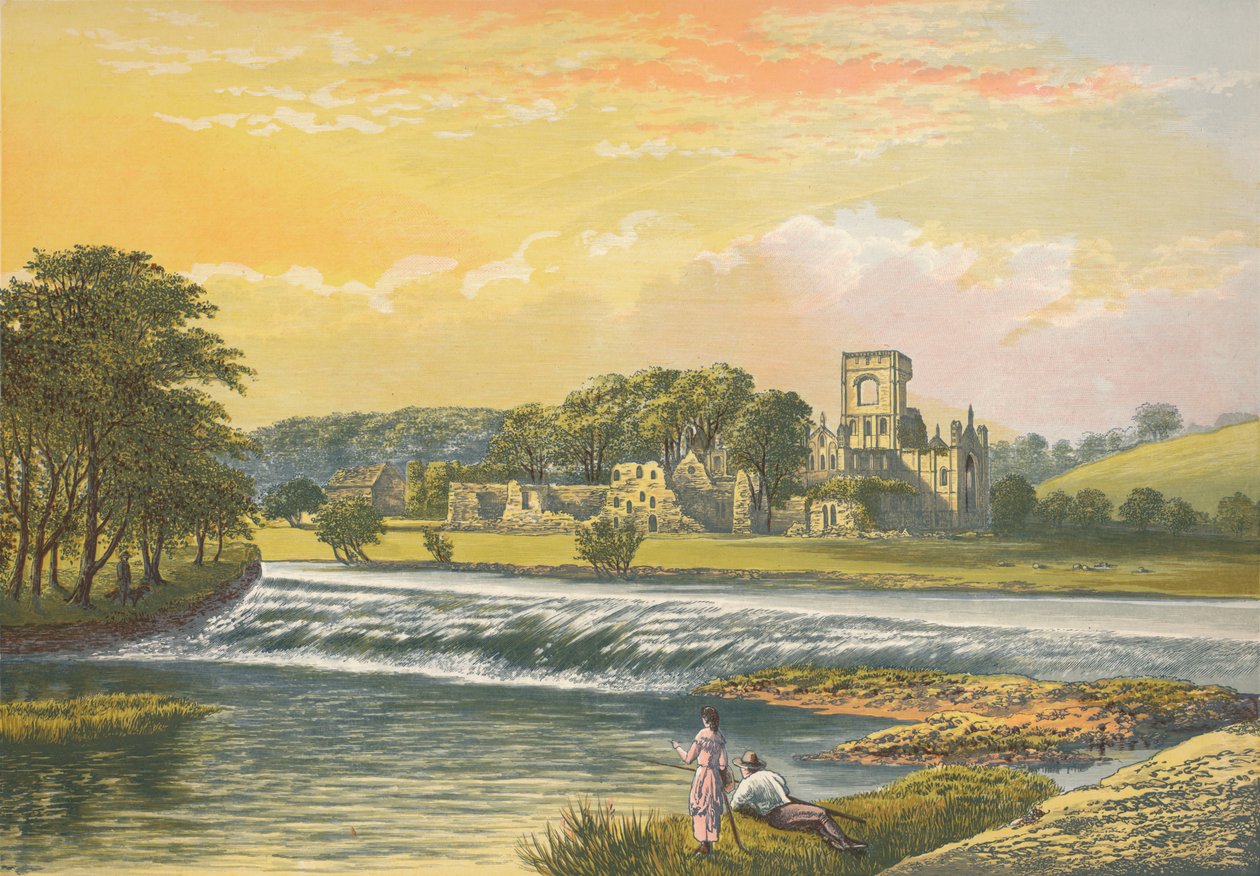 Kirkstall Abbey, c1880, 1897 av Alexander Francis Lydon