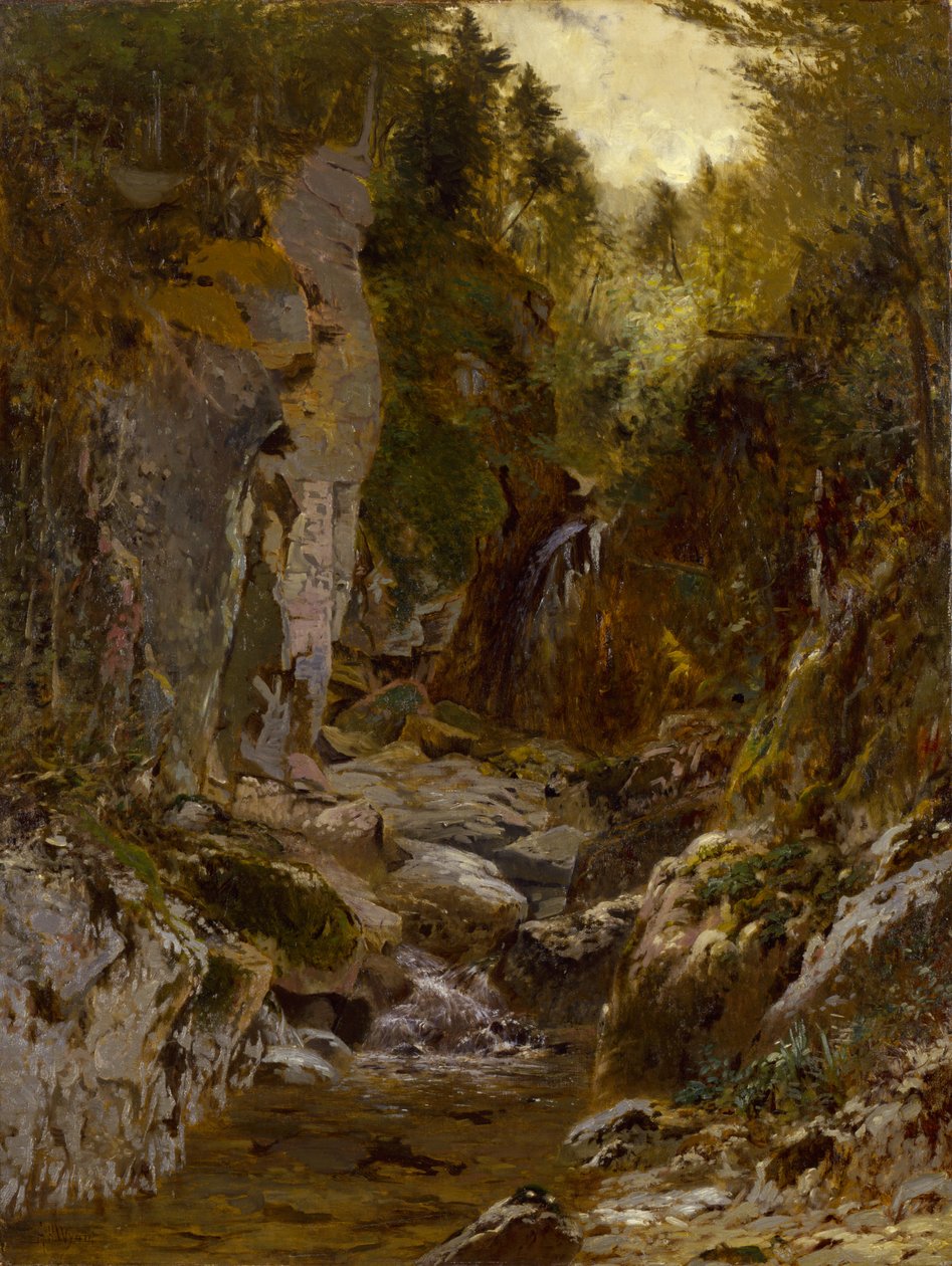 The Flume, Opalescent River, Adirondacks av Alexander H. Wyant