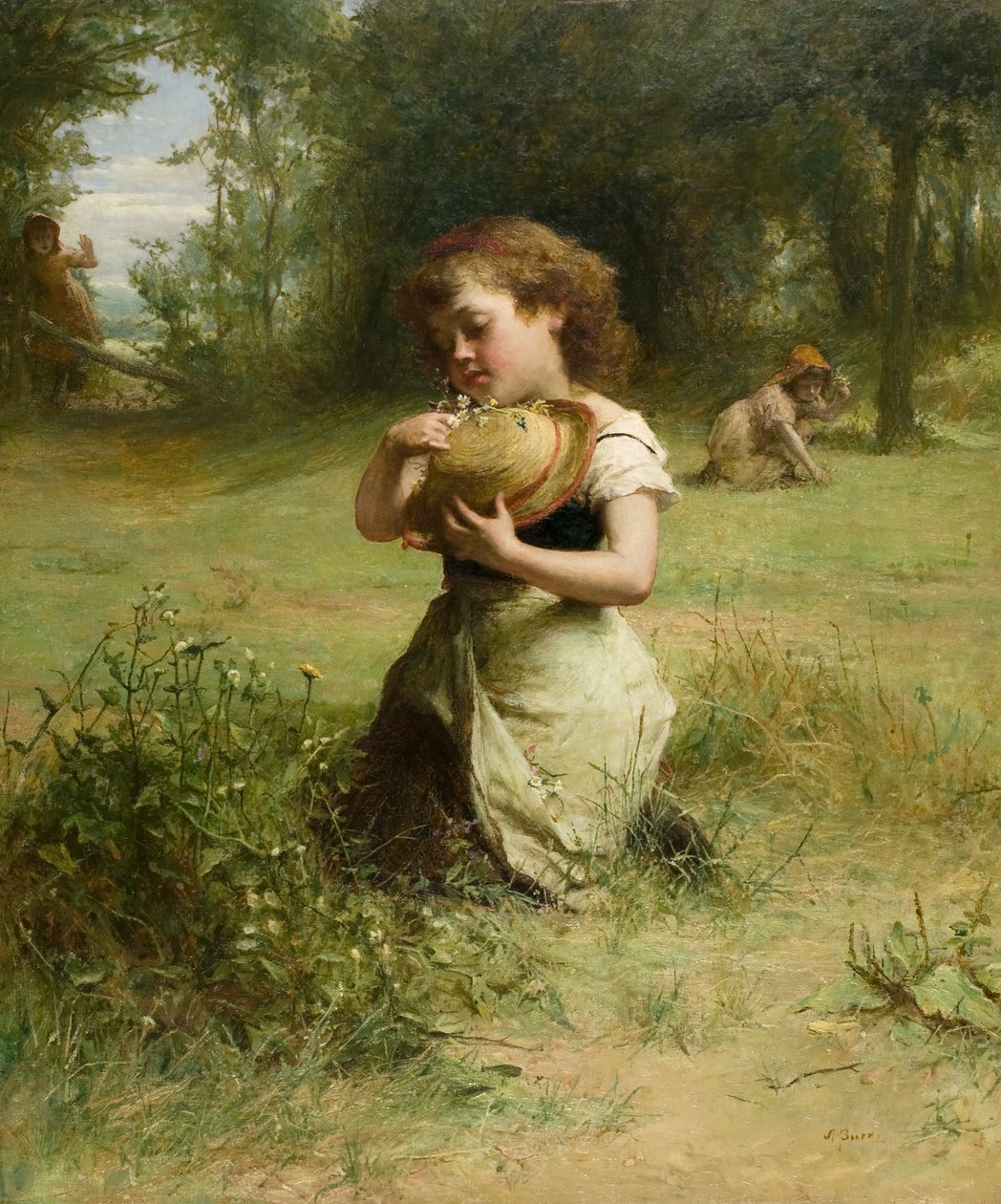 Vilda blommor, ca 1865-75 (olja på duk) av Alexander Hohenlohe Burr