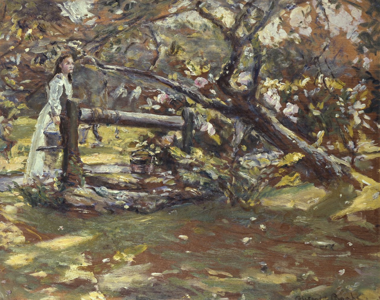 I trädgården, ca 1900 av Alexander Ignatius Roche
