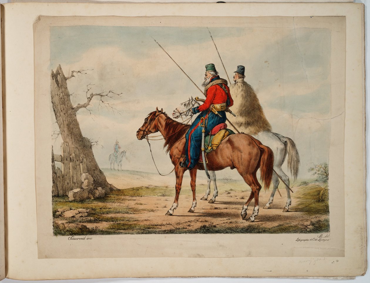 Kosacker, 1815-1819 av Alexander Ivanovich Sauerweid
