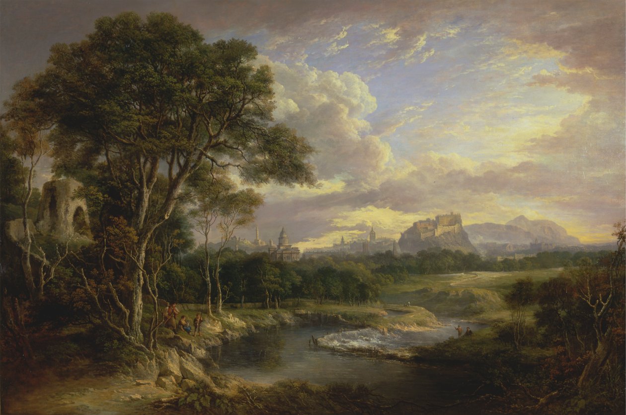 Utsikt över staden Edinburgh av Alexander Nasmyth