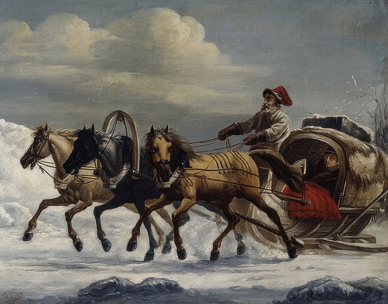 Trojka. 1816 av Alexander Osipovich Orlowski