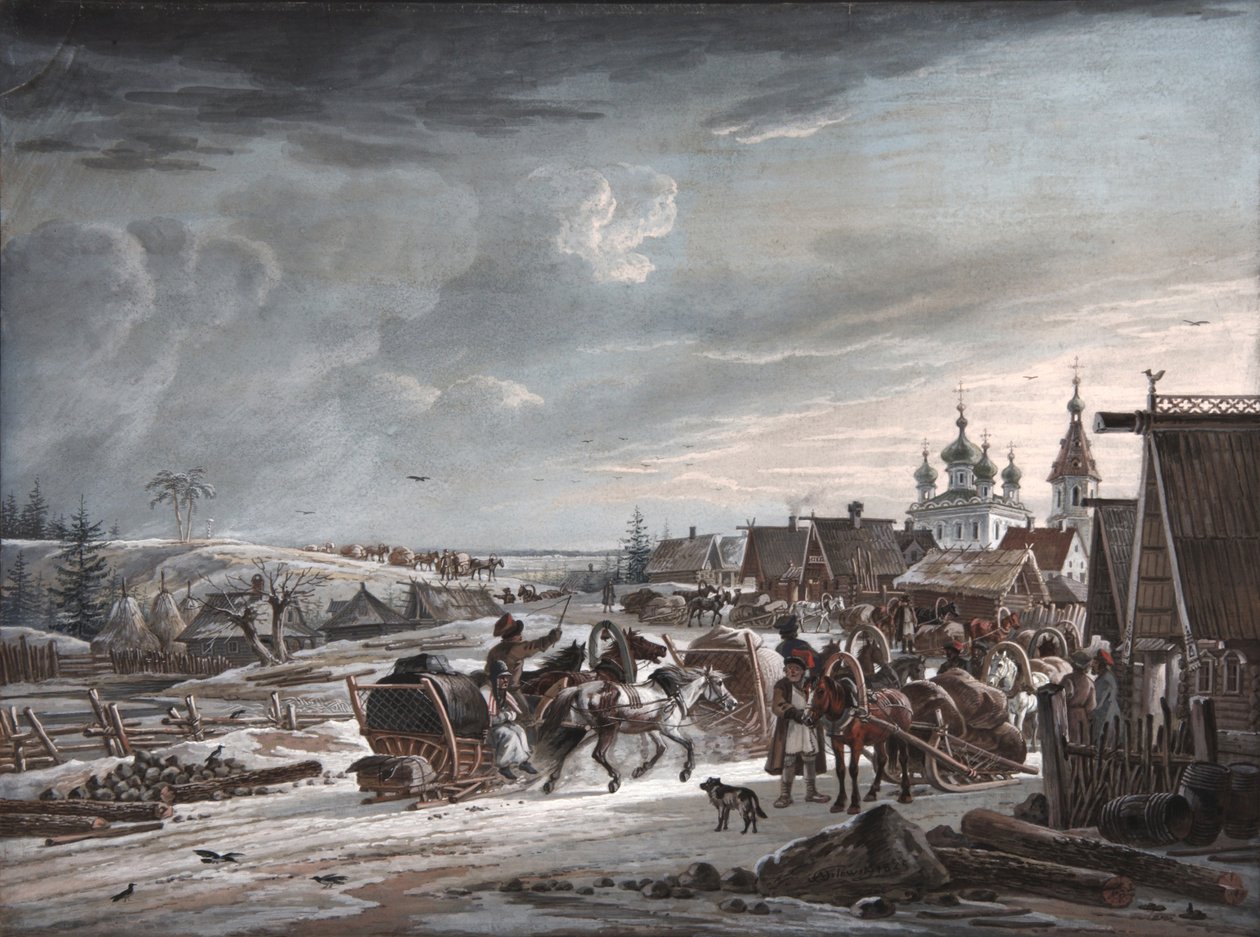 Vinter, 1825 av Alexander Osipovich Orlowski
